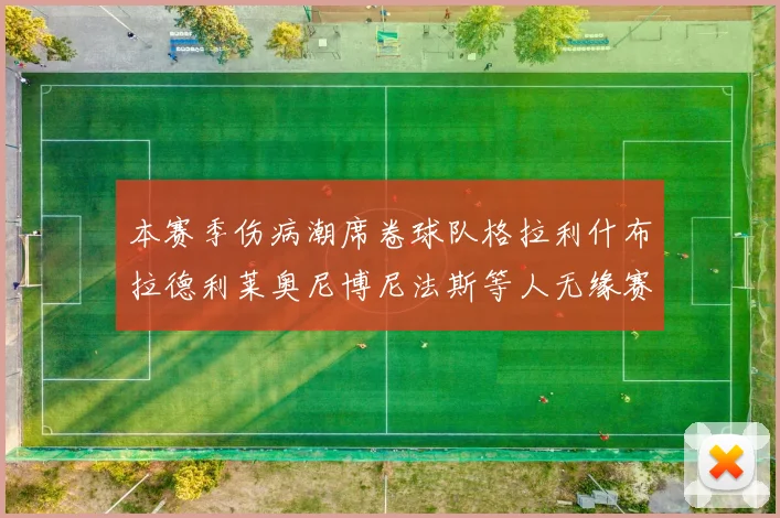 本赛季伤病潮席卷球队格拉利什布拉德利莱奥尼博尼法斯等人无缘赛季余下比赛